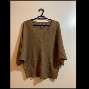 Gold Sparkly 3/4 Length Top